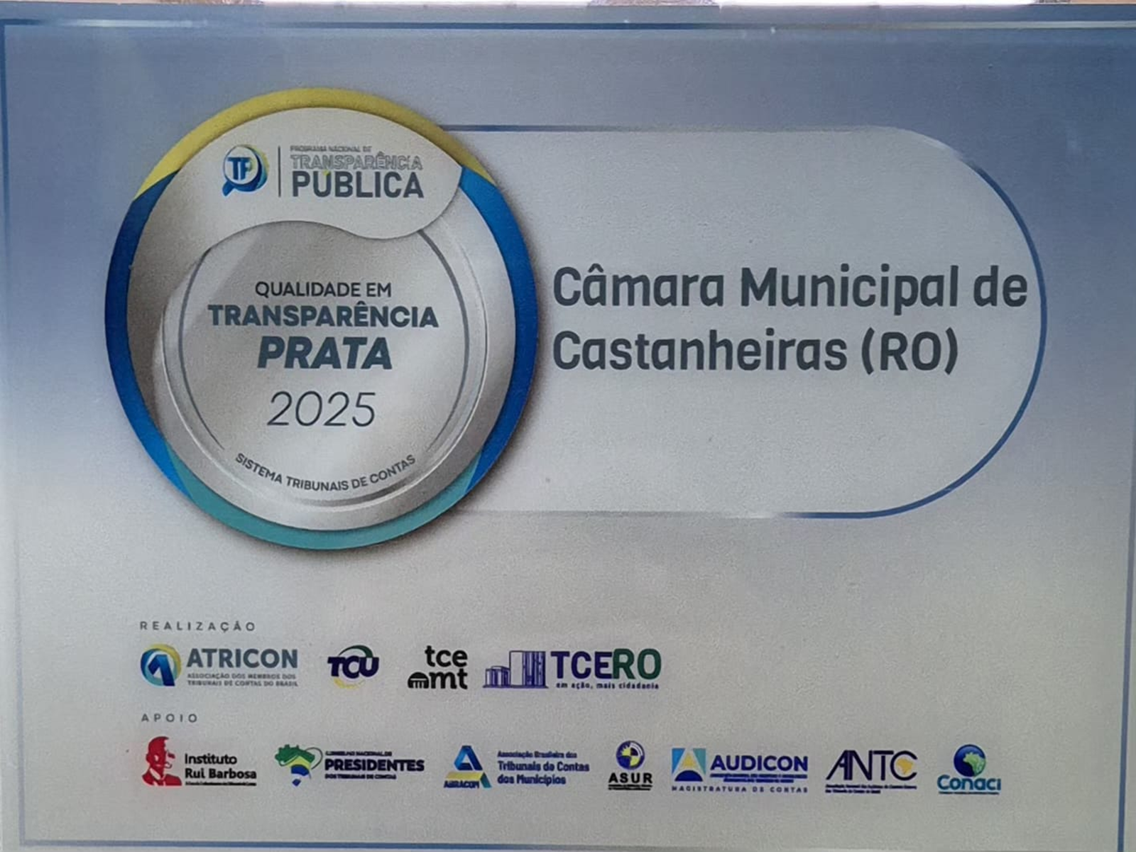 Câmara Municipal de Castanheiras recebe Selo Prata.