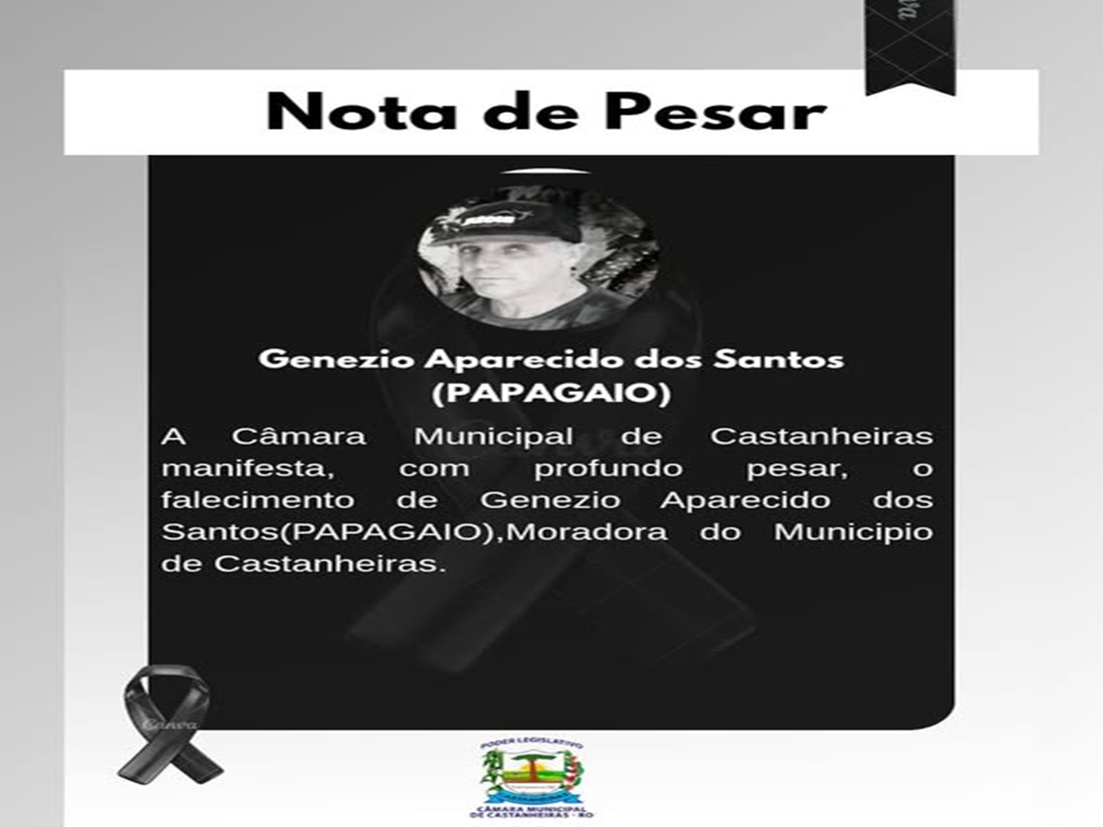 Nota de pesar 
